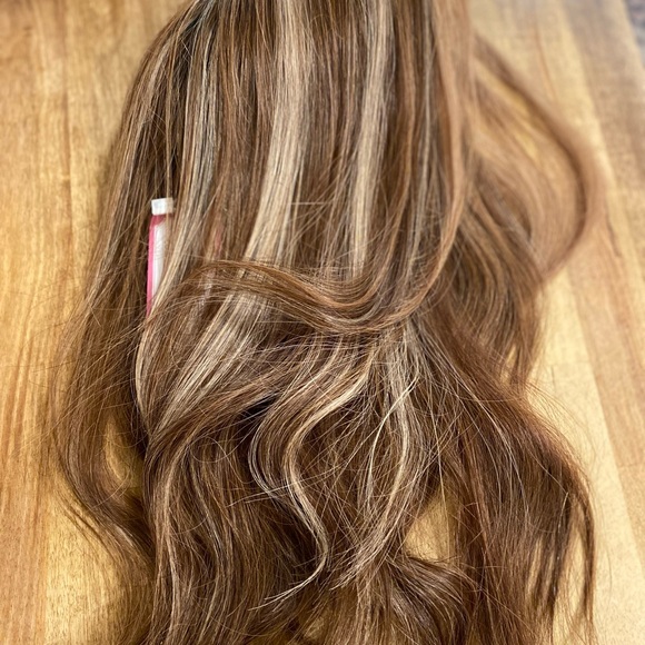 100% Remy Human Hair Uniwigs brand Hair Topper Brown with highlights NEW !!!! - Picture 11 of 11